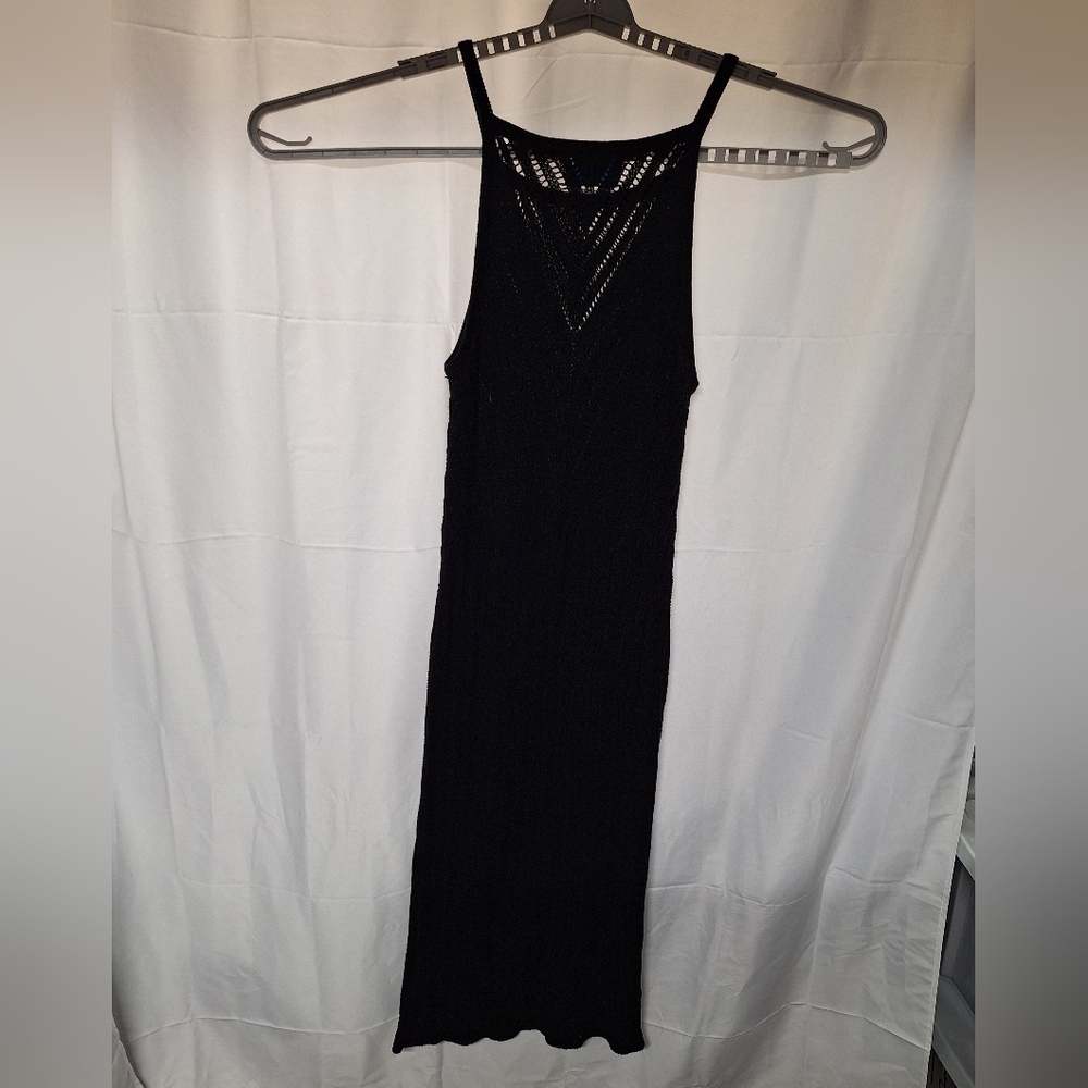 Old Navy Black Midi Dress - Picture 5 of 7